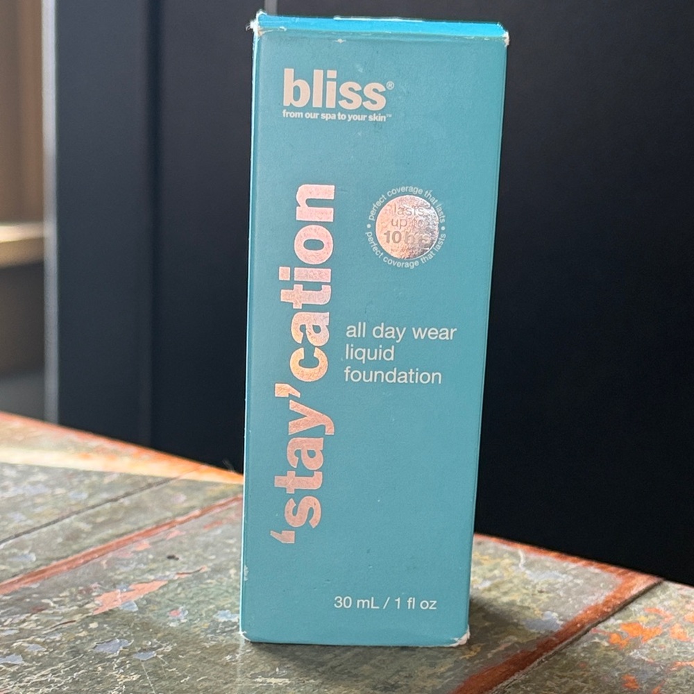 Bliss Staycation Liquid Foundation -  NIB - DISCONTINUED - PORCELAIN